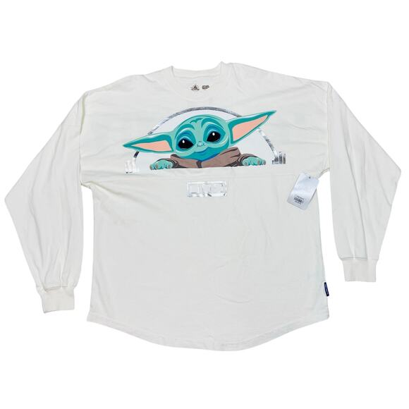 Disney Star Wars The Mandalorian Baby Grogu Spirit Jersey Small Yoda New Tags - Picture 1 of 8